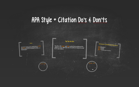 Apa Citation Do S Don Ts By Cc Librarian