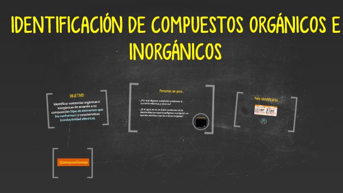 IDENTIFICACIÓN DE COMPUESTOS ORGÁNICOS E INORGÁNICOS by Campo Elias ...