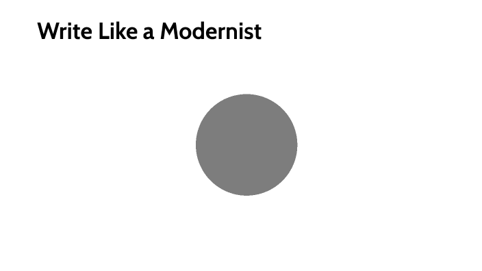 graded assignment write like a modernist