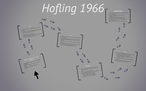 hofling et al hospital experiment of obedience (1966)