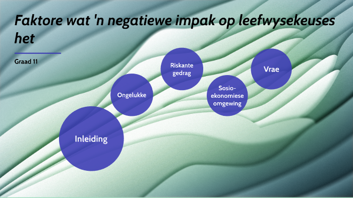 Graad 11 Faktore wat negatiewe impak op leefwysekeuses het by Elzabe