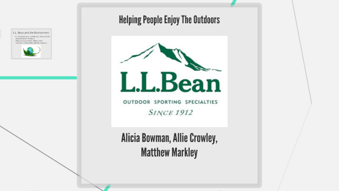 L.L Bean by Management LL. Bean Project on Prezi