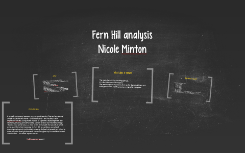 fern hill poem analysis
