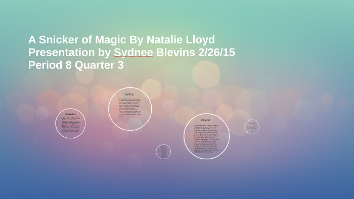 a snicker of magic by natalie lloyd