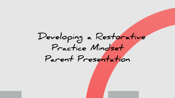 Restorative Practice A Mindset Presentation for Parents by Mike ONeill ...