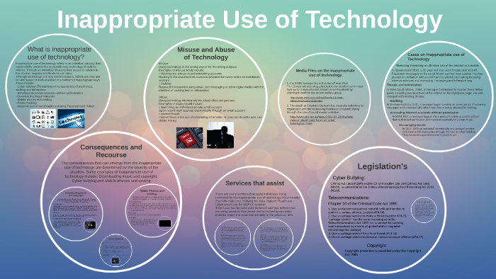 Inappropriate Use Of Technology By Sarah Schembri On Prezi