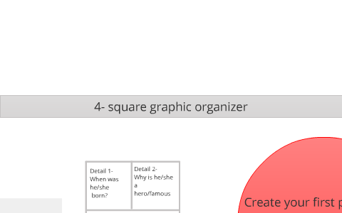 4 square graphic organizer by patricia fernandez