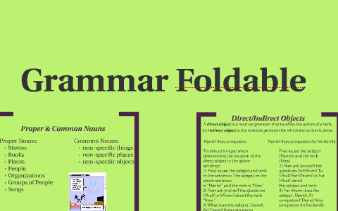 Grammar Foldable Unit 1 by Theresa Bogema on Prezi