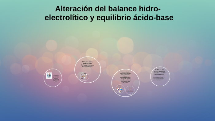 Alteracion del balance hidro-electrolitico y equilibrio acid by ...