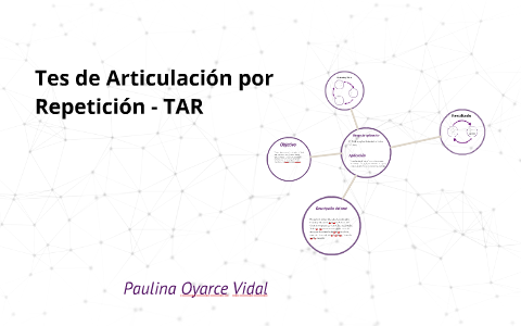 TEST DE ARTICULACIÓN POR REPETICIÓN - TAR by Paulina Vidal on Prezi