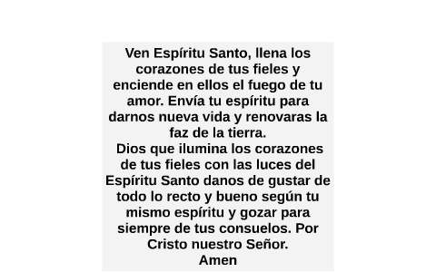 santo ven espiritu llena corazones los tus fieles prezi