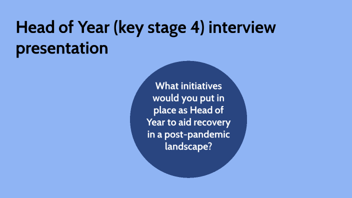 head of year interview presentation