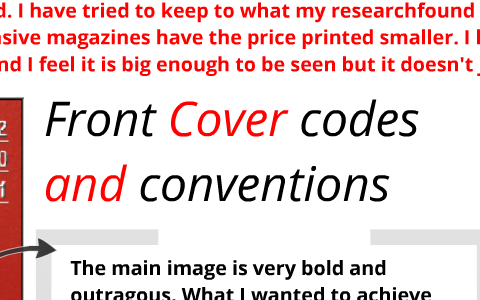 Front Cover Codes and Conventions by Harry Peter on Prezi