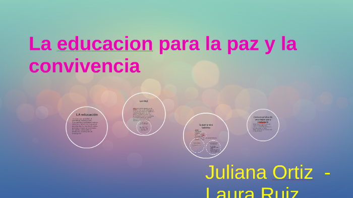 La educacion para la paz y la convivencia by laura ruiz gallego on Prezi