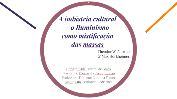 A indústria cultural - o Iluminismo como mistificação das ma by Luiz