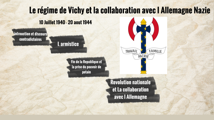 le regime de vichy et la collaboration avec l allemagne by taycir