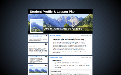 Student Profile & Lesson Plan by Tracey Michelle on Prezi
