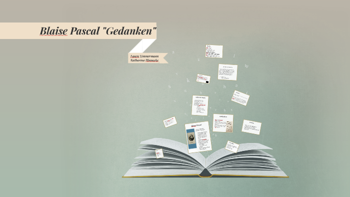 Blaise Pascal &Quot;Gedanken&Quot; By Lavendel Kind