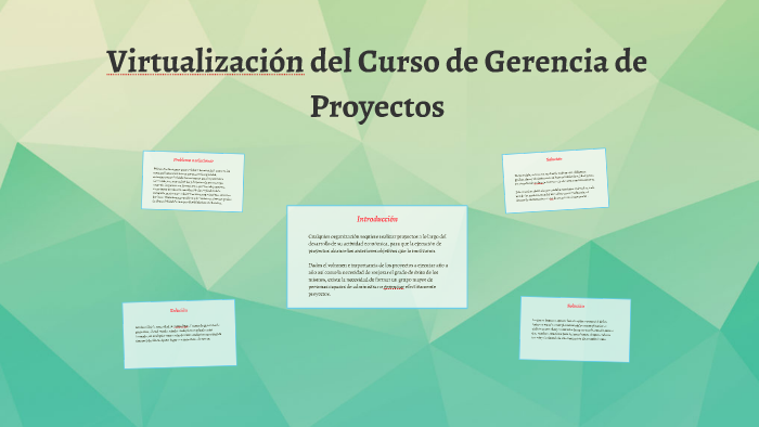 Virtualización Del Curso De Gerencia De Proyectos By Diana Rocío ...