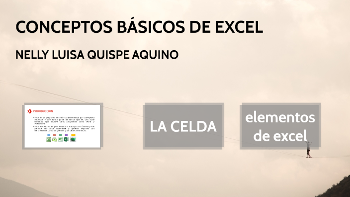 CONCEPTOS BÁSICOS DE EXCEL by Luisa Aquino on Prezi