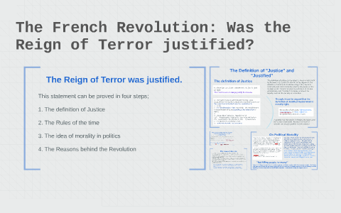was the reign of terror not justified essay