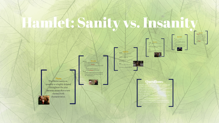 hamlet's sanity vs insanity essay