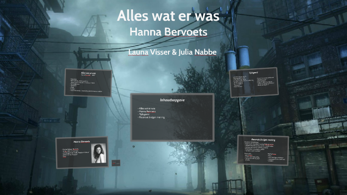 Alles wat er was - Hanna Bervoets by Julia Nabbe on Prezi