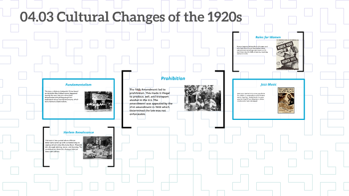 1920s Values 04.03 Cultural Changes of the 1920s by Gillian Vincent on Prezi