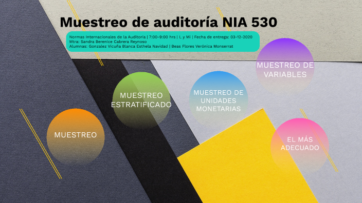 Muestreo de auditoría NIA 530 by BLANCA ESTHELA NAVIDAD GONZALEZ VICUNA