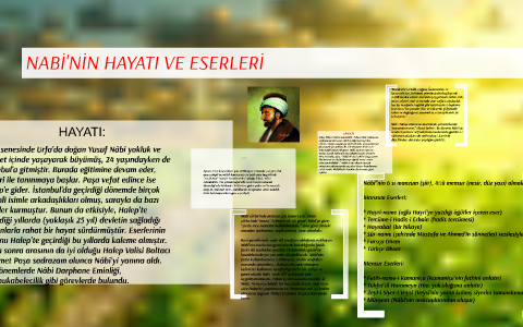 NABİ'NİN HAYATI VE ESERLERİ by Elif Yavuz on Prezi