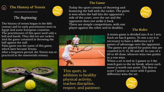 the history of tennis essay