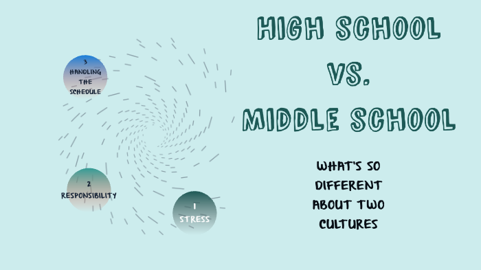 high school vs middle school essay