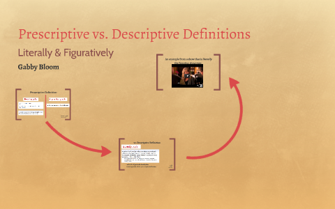 Prescriptive vs Descriptive definitions by Gabriela Bloom on Prezi