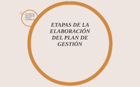 ETAPAS DE LA ELABORACIÓN DEL PLAN DE GESTIÓN by Nidia Boveda on Prezi