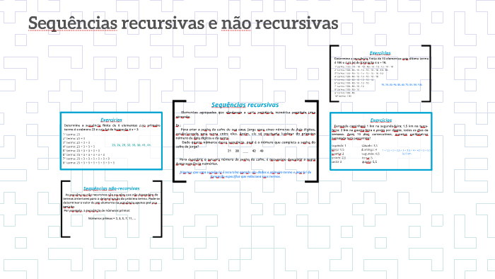 8° ano - Sequências recursivas e não recursivas by Natália Lopes on Prezi
