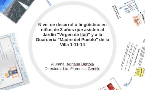 Nivel de desarollo linguistico en niños de 3 años que by adriana ...