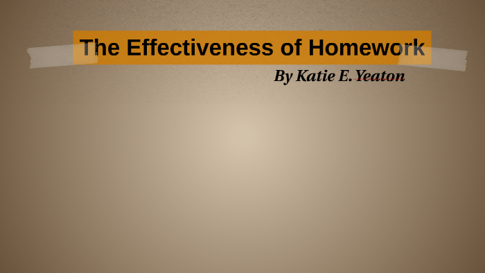 research about effectiveness of homework