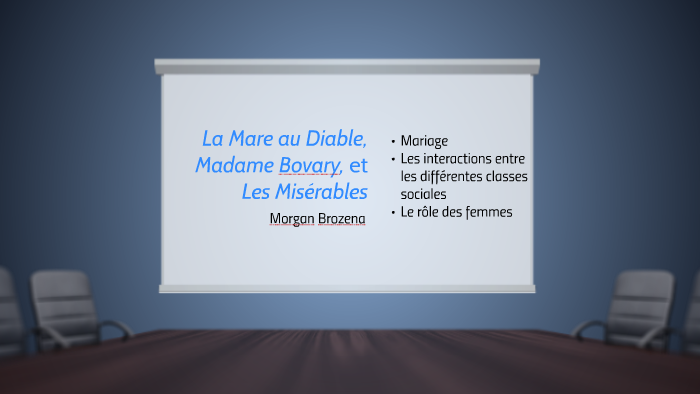 La Mare au Diable, Madame Bovary, et Les Misérables by Morgan Brozena