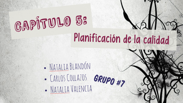 Planificación de la calidad by N B on Prezi
