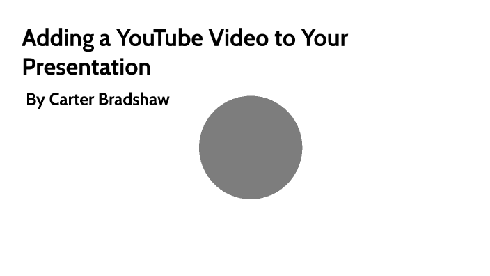 Adding A Youtube Video To Your Presentation By Carter Bradshaw On Prezi