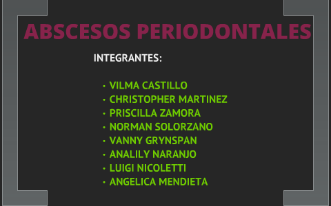 ABSCESOS PERIODONTALES by Angelica Mendieta on Prezi