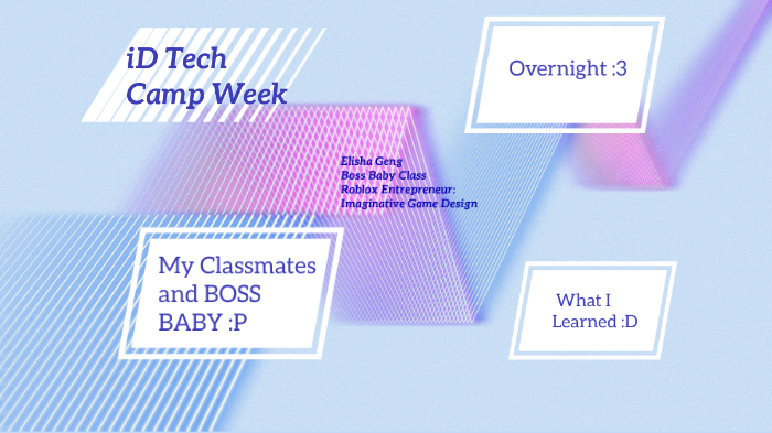 Id Tech Camp Week Presentation By Elisha Geng - boss fight roblox id