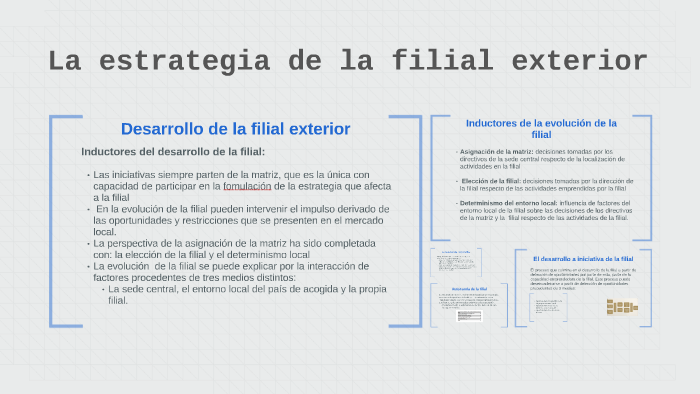 La Estrategia De La Filial Exterior By Jazmin Perez On Prezi Next