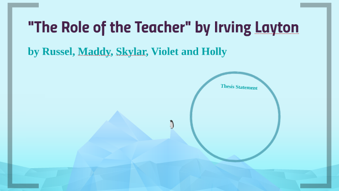 The role of the teacher irving layton pdf image