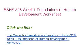 foundations of human development worksheet