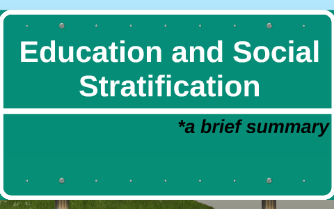 social stratification in education essay