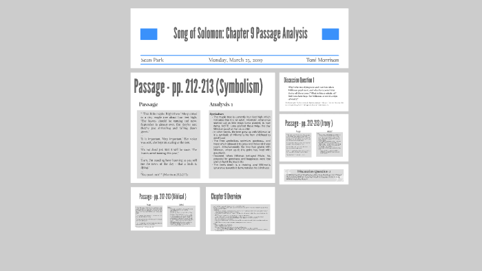 Park, Sean AP Lit: Song of Solomon - Chapter 9 Passage Analysis by Sean ...