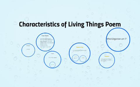 The Characteristics of Living Things