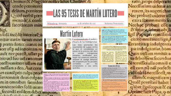 etiqueta Registro Plisado LAS 95 TESIS DE MARTÍN LUTERO by on Prezi Next