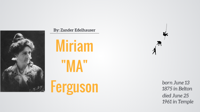 Miriam Ferguson By Zander Edelhauser